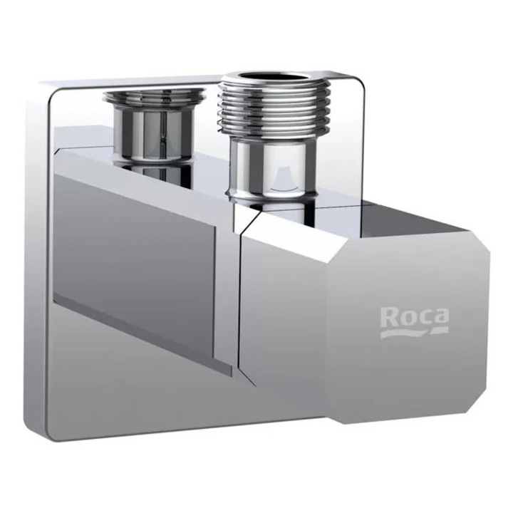 Robinet coltar Roca Aqua A525167900, conexiune alimentare 1/2 inch, conexiune iesire 3/8 inch, ceramic, Crom