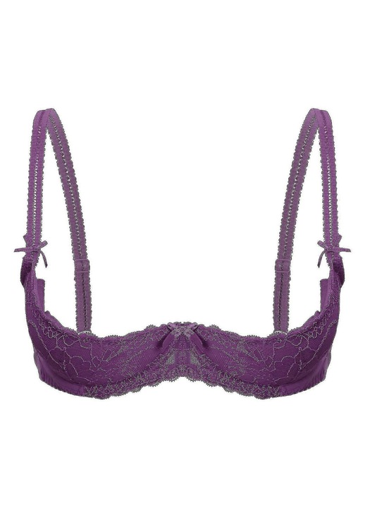 Melltartó, Csipke/Poliészter, Lila