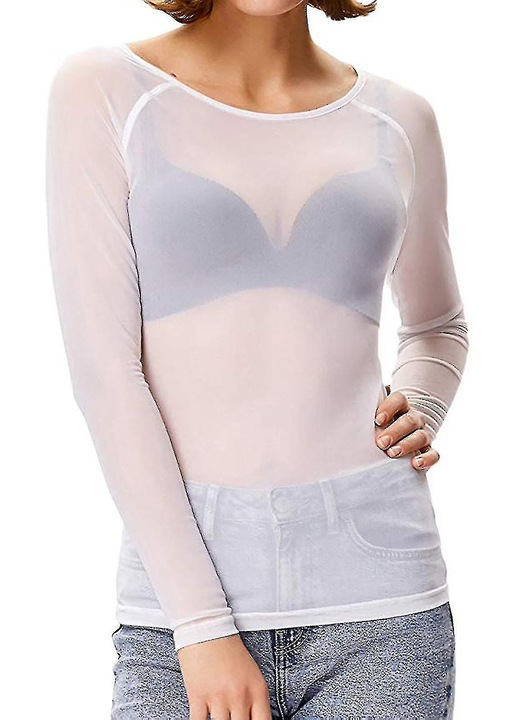 Bluza modelatoare pentru dama, Poliester, Alb