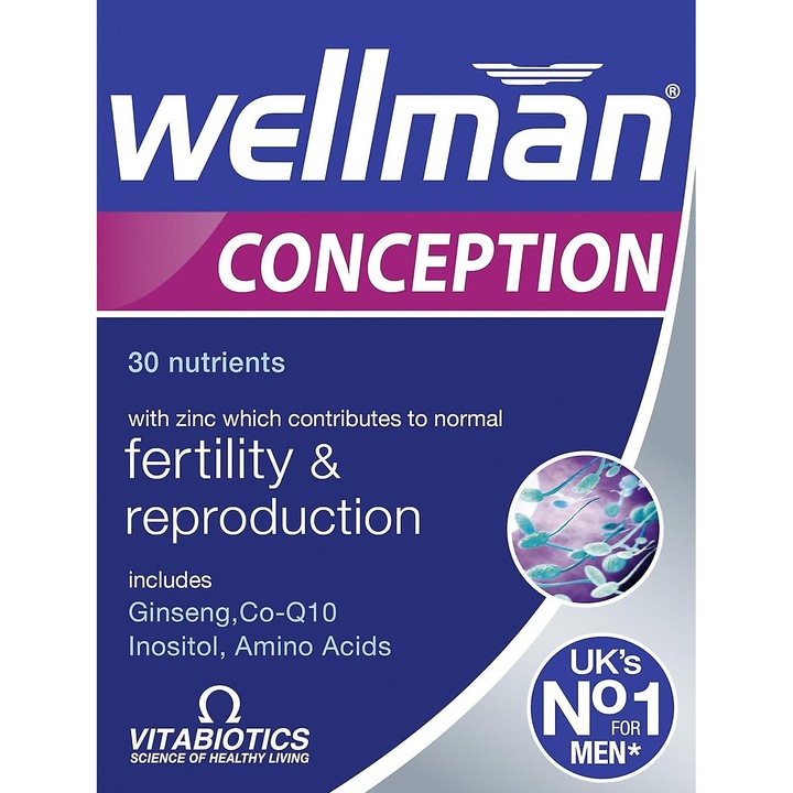 Supliment alimentar, Wellman Conception, 30 tablete, multivitamine, minerale