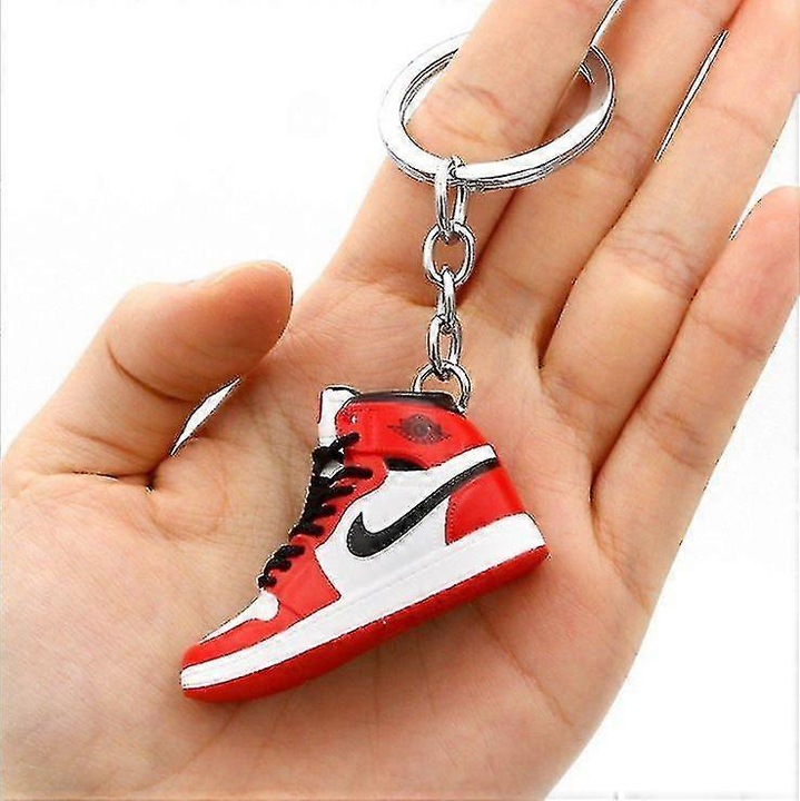 3D sneaker kulcstartó, mini kosárlabda cipő szett, PVC, 5x2x2cm, 35g