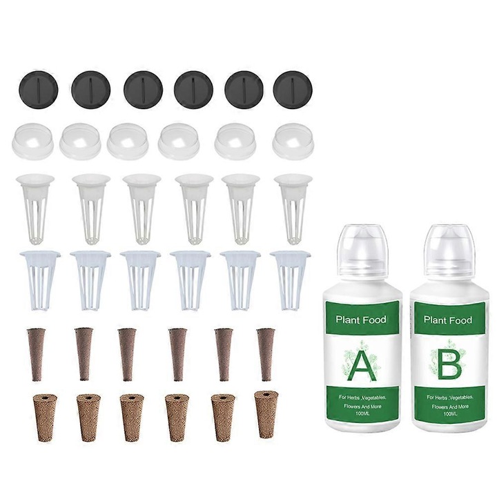 Solutie ghivece pentru plante, 1x Planta, 1x Solutie nutritiva, design cu fante, dimensiune variabila