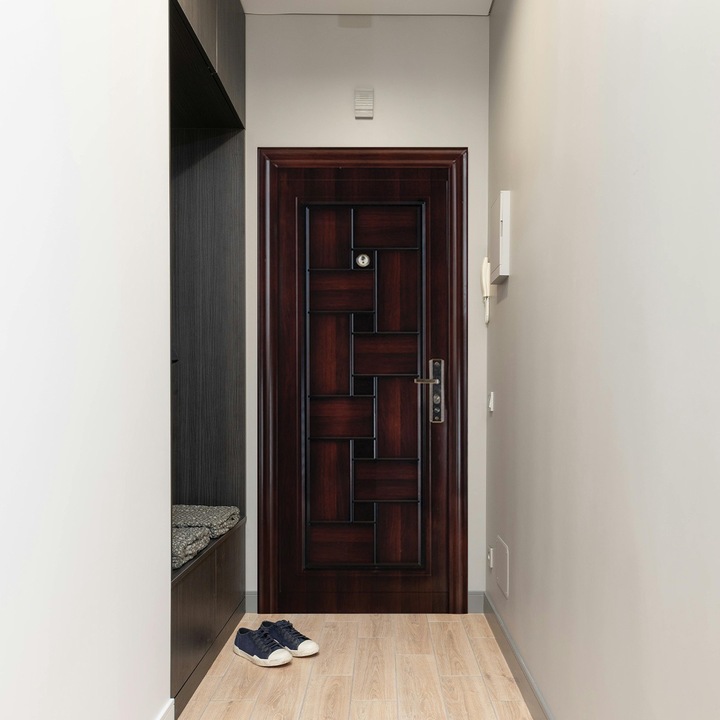 Usa metalica intrare ECO 07, maro, 86 x 205 cm, stanga
