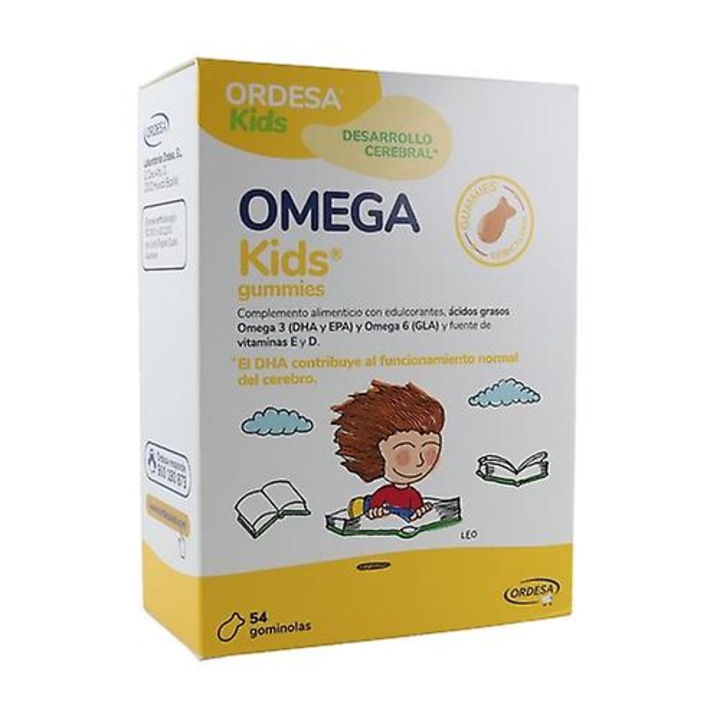 Supliment alimentar copii, Ordesa, Omega Kids, 54 drajeuri, Omega-3/Omega-6/vit.D/E