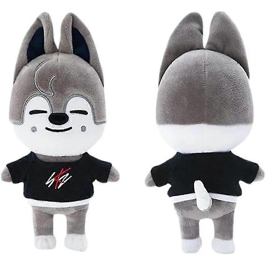 Jucarie de plus Stray Kids, 20cm, din bumbac, model Wolf Bang Chan