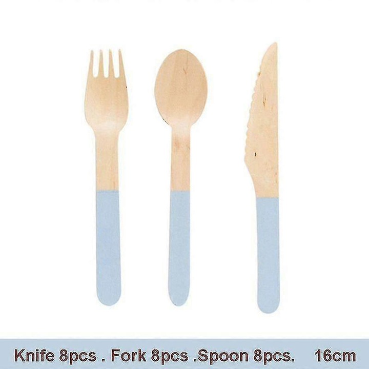 Evőeszközkészlet, 24 darabos, kék, 16cm