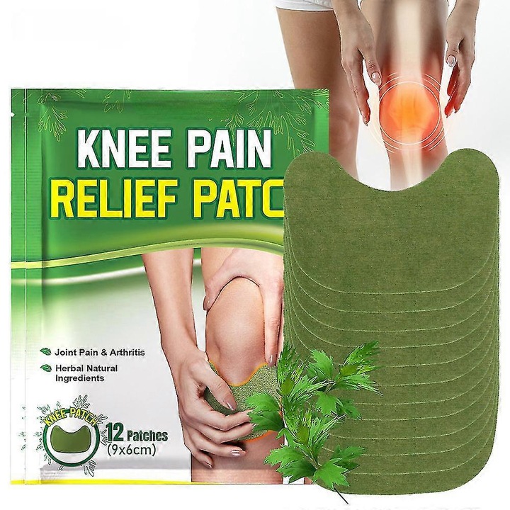 Plasturi pentru genunchi, 24 buc, pentru dureri de genunchi, spate, gat, umeri, aplicare usoara