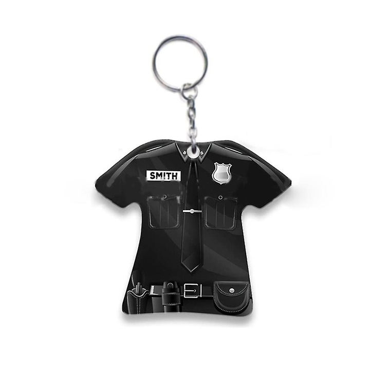 Breloc din acril, stil 8, 6cm, negru