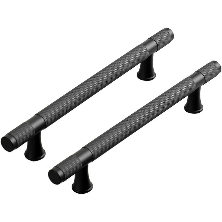 Manere de dulap din aliaj, set de 2 bucati, 150mm, design texturat, pentru mobila