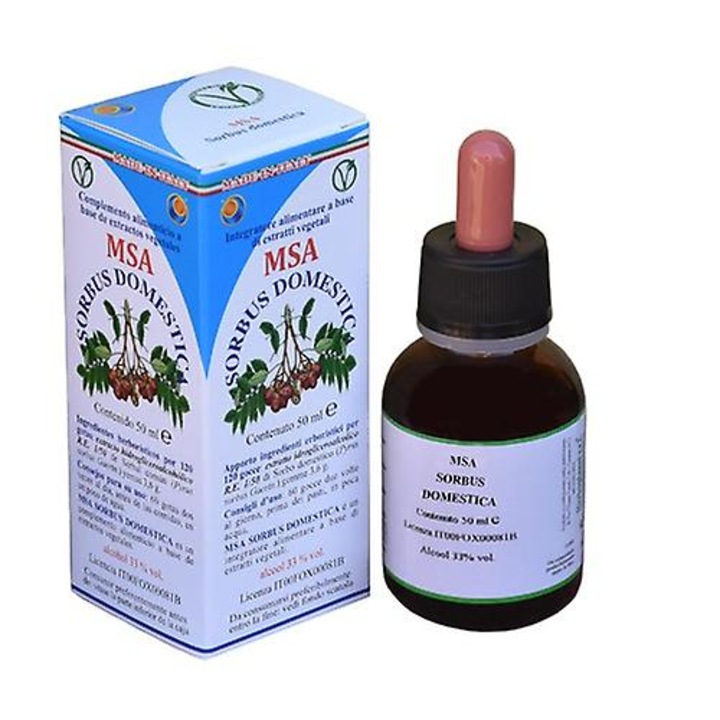 Supliment alimentar Msa Sorbus Domestica 50 ml, extracte vegetale, contribuie la circulatia normala