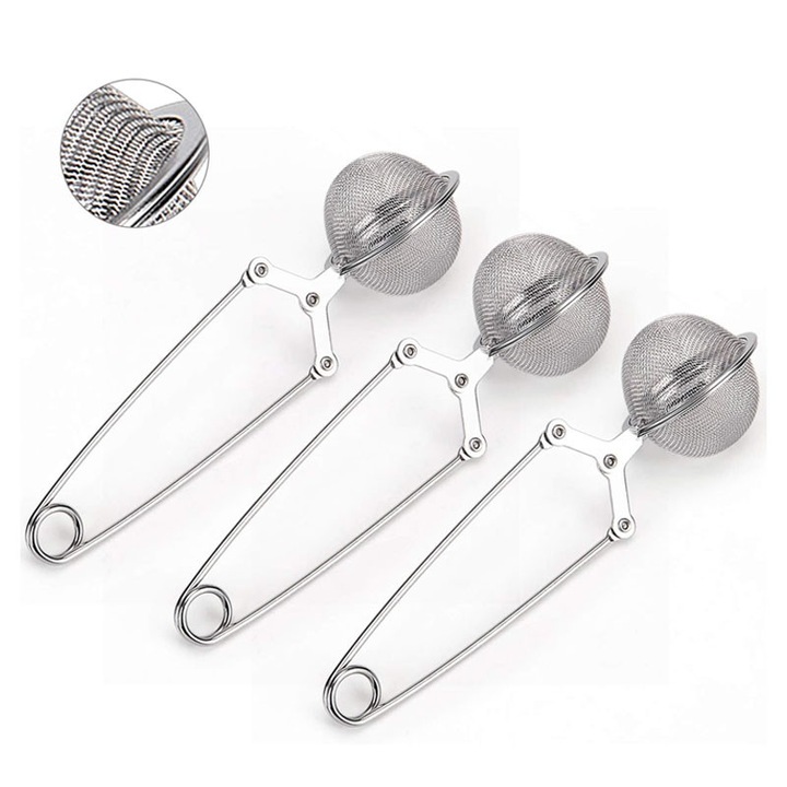 3 db teafőző infúzió készlet, Rqiurpn, rozsdamentes acél, újrafelhasználható, ezüst