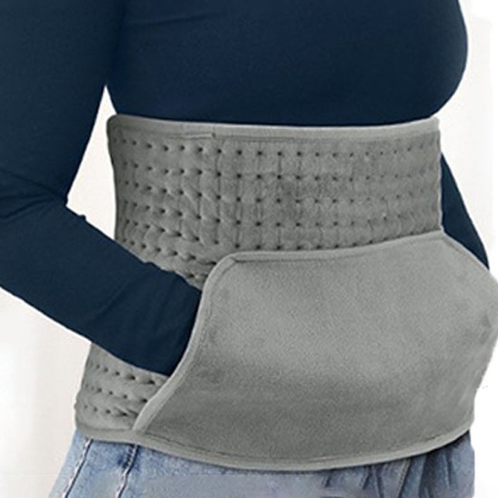 Centura termica multifunctionala, Rqiurpn, 9 setari de temperatura, 4 temporizatoare, Incalzire rapida pentru abdomen, Perna electrica pentru spate, gat, umeri, lavabila, Oprire automata