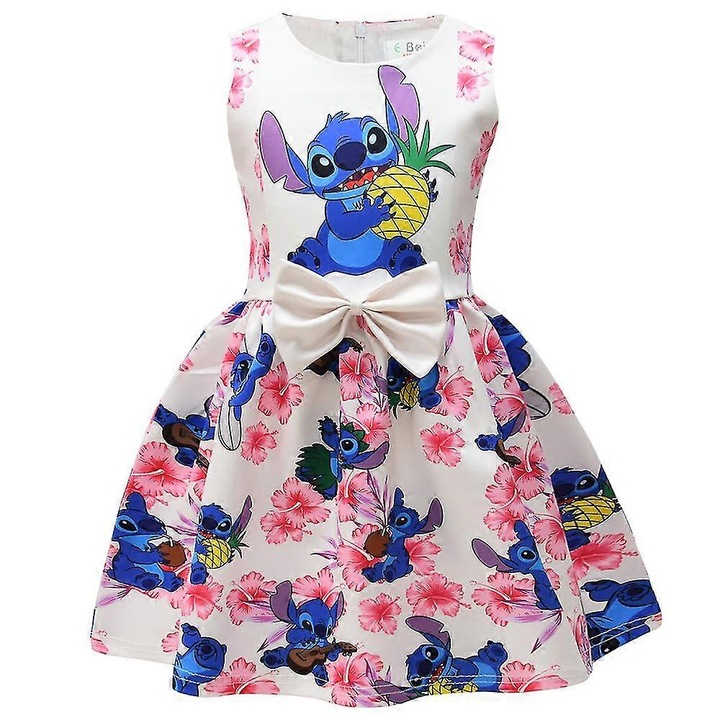 Рокля за момичета, полиестер, Lilo and Stitch, многоцветна