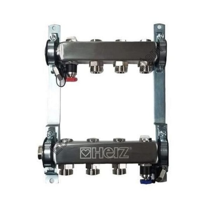 Distribuitor pentru corpuri de incalzire, 3 cai, HERZ, inox 1"