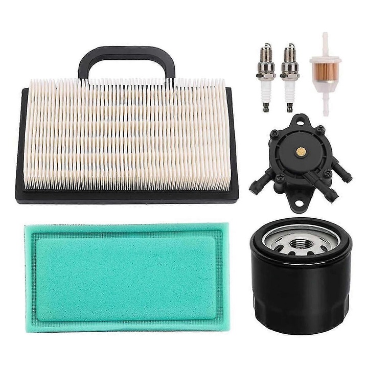 Set intretinere pentru masini de tuns iarba, 499486, filtru de aer si filtru de ulei, plastic, multicolor