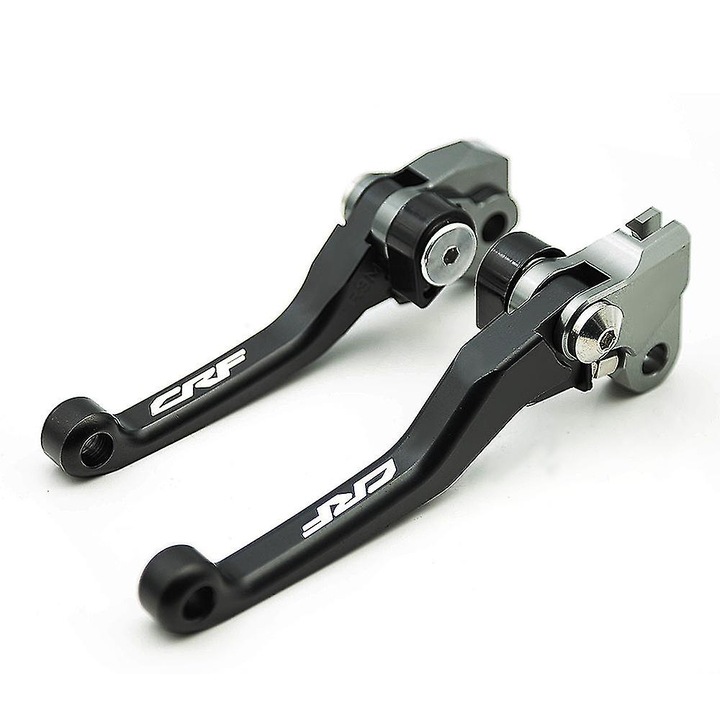 Set manete frana si ambreiaj pentru motociclete Honda CRF250R CRF450R, negru, dimensiuni 112x100mm