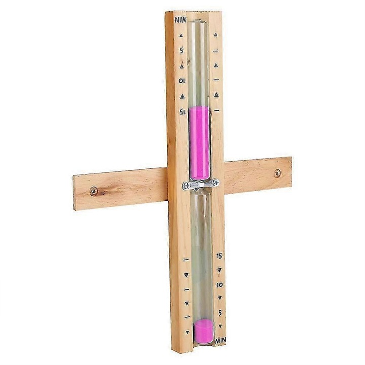 Clema de nisip pentru sauna, 15 minute, din lemn si sticla, design rotativ, accesorii sauna