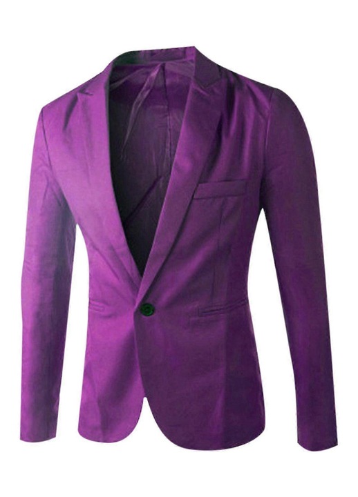 Sacou barbatesc casual, un nasture - 69754, Mov