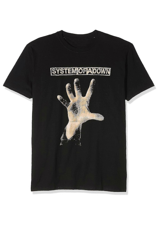 Unisex póló, System Of A Down, elülső nyomat, fekete, pamut, XL INTL