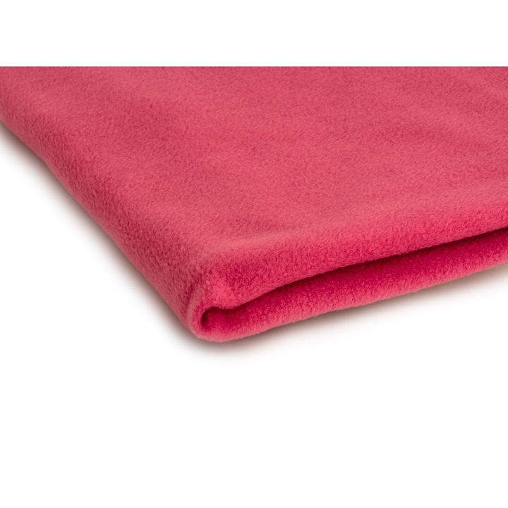 Fleece kötöttáru, 300 g/m², Korall szín, 100% poliészter, Méretek 50cm x 155cm