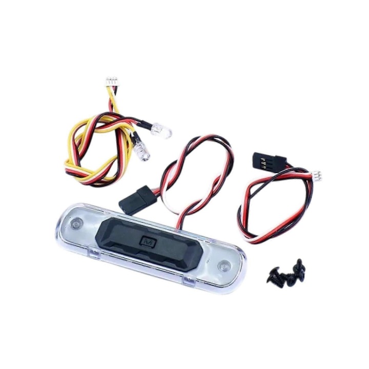 Set de lumini de avertizare pentru masinute RC, 4 moduri, 1/10-1/14, 11.5x2x1.3cm, 11.8x2.1x1.3cm, 7.6x2x1.3cm, 7.8x2.1x1.3cm