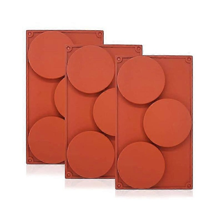 Set de 3 forme prajituri din silicon, 3 cavitati, rezistente la temperaturi extreme