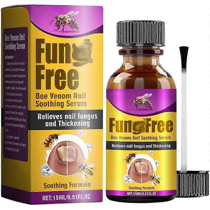 Serum cu venin de albine, tratament pentru unghii, ingrijire unghii incarnate, 1PCS