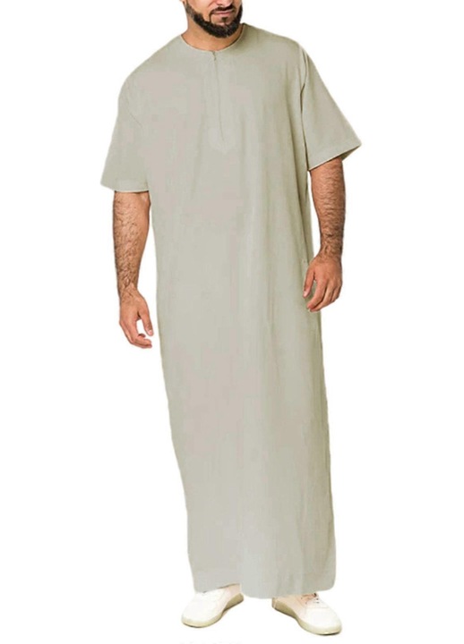 Halat barbatesc East Jubba cu fermoar, maneca scurta, verde deschis, 2XL INTL