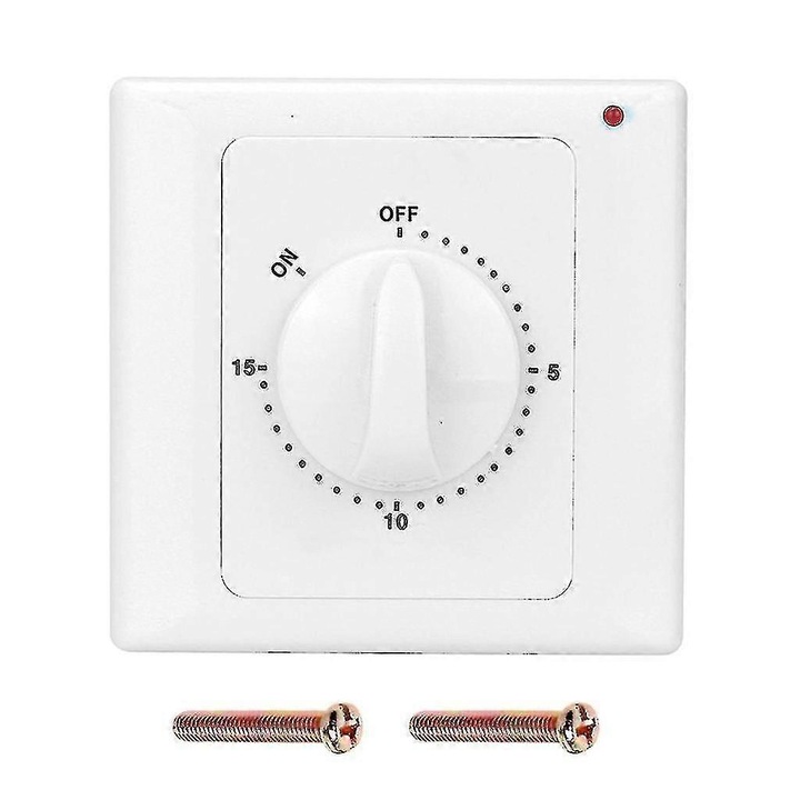 Priza temporizator digitala 15 minute, ABS, montare pe perete, pentru aparate electrice