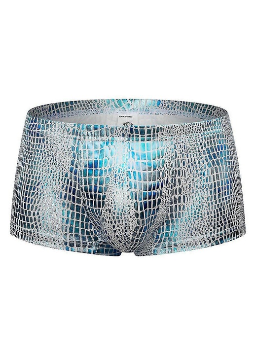 Boxeri barbatesti, poliester, Albastru/Argintiu