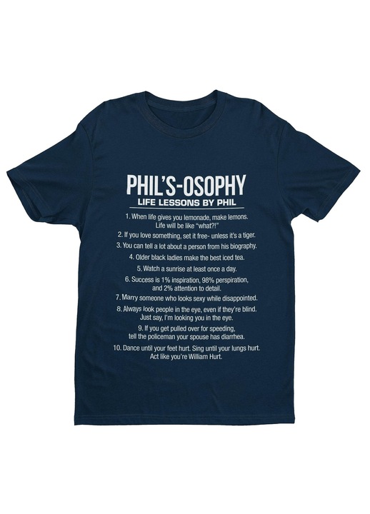 Phil's-osophy Dunphy unisex polo, Tengerészkék
