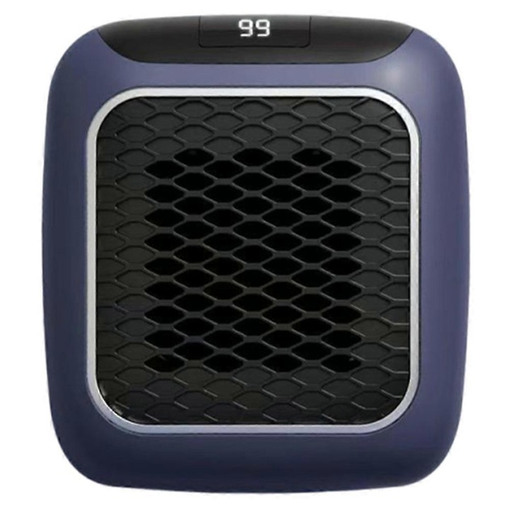 Elektromos hősugárzó 800W, kompakt, falra szerelhető, távirányítóval, kék