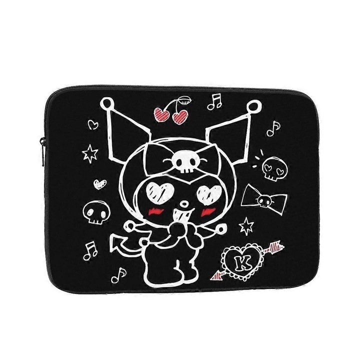 Kuromi laptop t&aacute;ska 10-17 colos, &uuml;t&eacute;s elleni v&eacute;delem, v&eacute;kony, fekete
