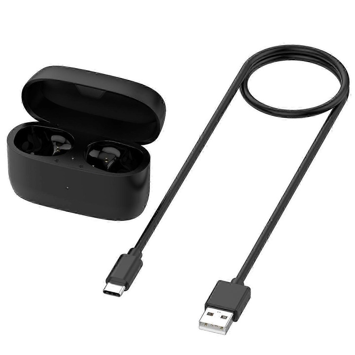 Carcasa de incarcare pentru casti Bluetooth Jabra Elite 5, port de incarcare Type-C, capacitate baterie 590mAh, dimensiuni 64x28x39.3mm