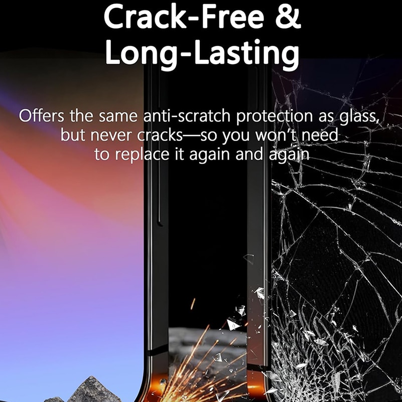 Set folii protectie sticla securizata compatibila cu iPhone 17 PRO, Rqiurpn, 2 folii pentru ecran si 2 protectii pentru camera, transparent, 6.3-inch