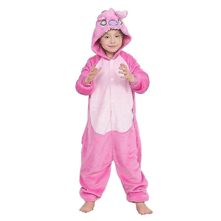 Pijama copii, Poliester, Roz