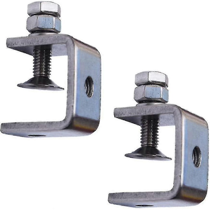 Set 2 cleme C din inox, 30mm, argintii, pentru reparatii auto si lucrari de tamplarie