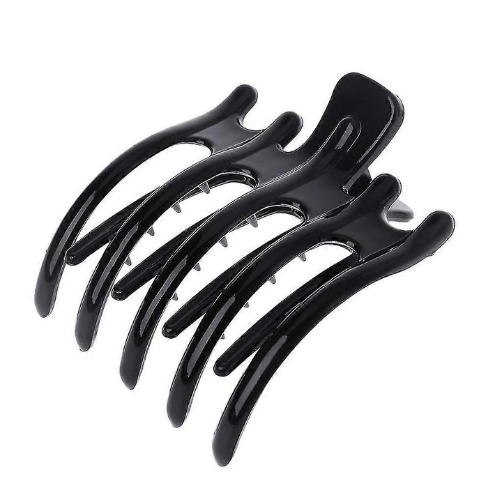 Hajcsatok, pár, fekete, 8.3x6.5cm