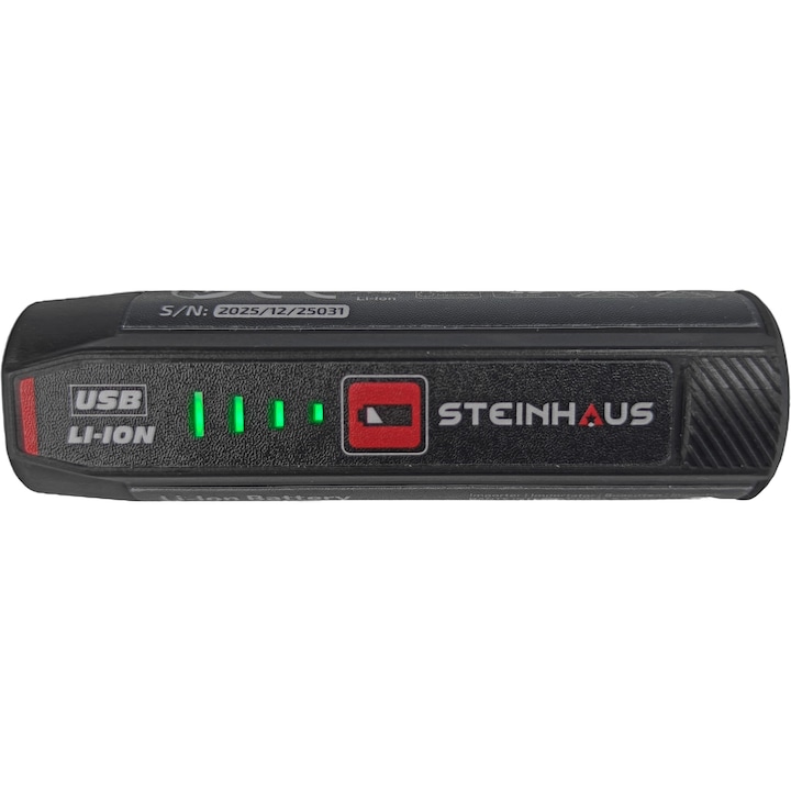 Acumulator Li-Ion Steinhaus PRO-BAT2, 4V, 2.0Ah, USB Type-C, pentru surubelnita electrica PRO-CS4