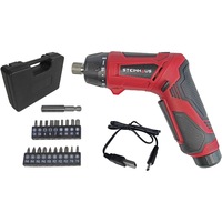 Surubelnita electrica pe acumulator 4V, 2.0Ah Li-Ion Steinhaus, PRO-CS4, 5Nm, 16 trepte torsiune, 230 RPM, USB Type-C, 20 accesorii, cutie plastic