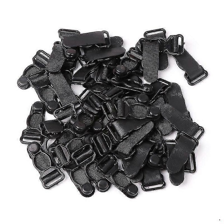 Set 50 carlige pentru ciorapi, negru, dimensiuni 3.2x1.5cm