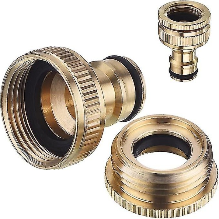 Öntöző csatlakozó készlet 2 az 1-ben, 21mm és 26mm, kerti tömlőkhöz