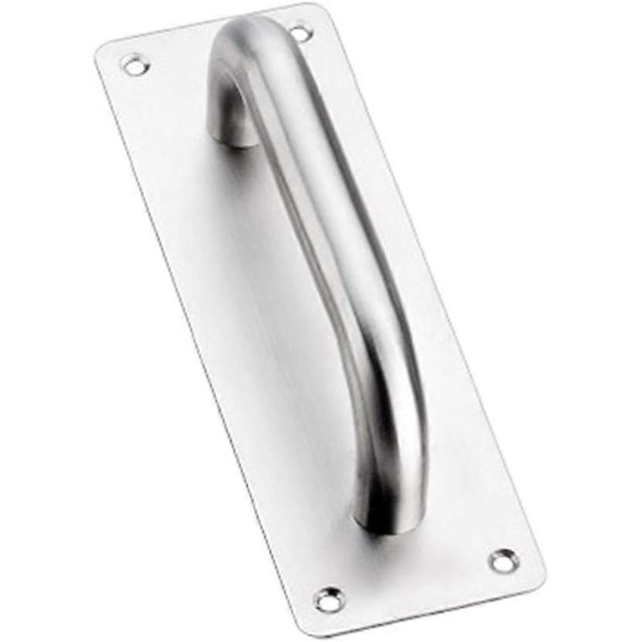 Maner usa, inox, TCGG, pentru usa glisanta, cu placa de suport, pentru interior