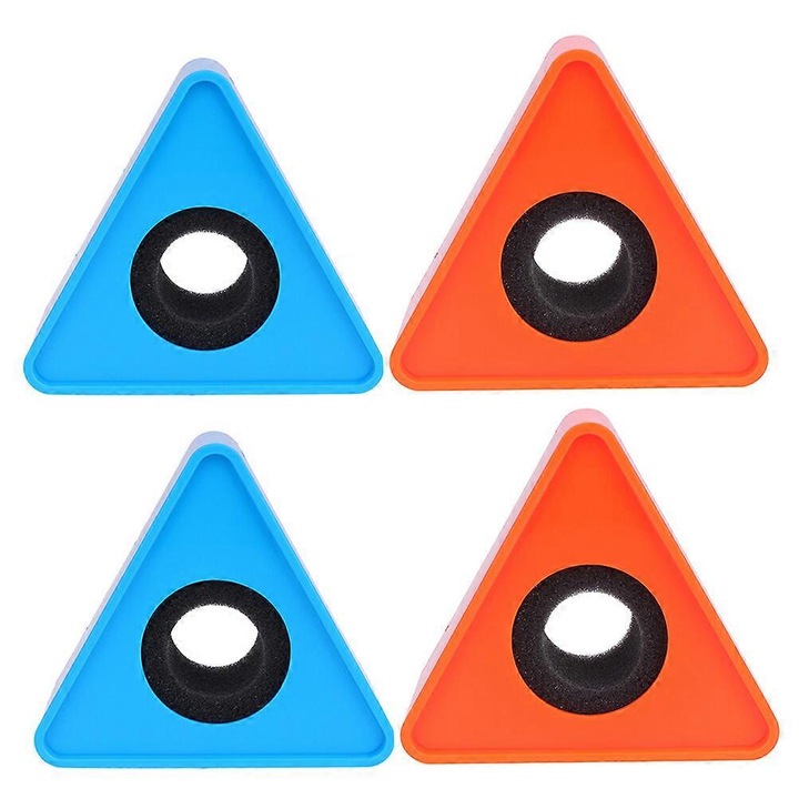 Set 4 statii microfon, triangular, pentru interviuri