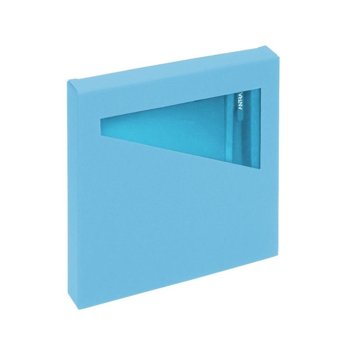 Set agenda A6 ANTRA cu pix, 160 pagini, ecologic, culoare albastru inchis