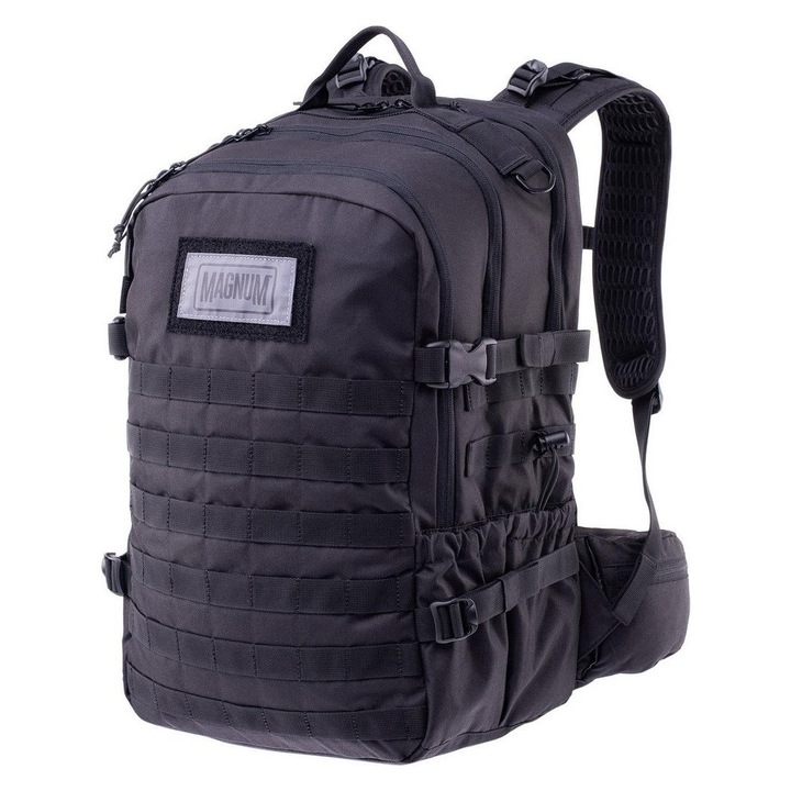 Magnum Urbantask 37l katonai hátizsák, fekete, 52x30x22cm, ergonomikus hordozórendszer, több rekesz