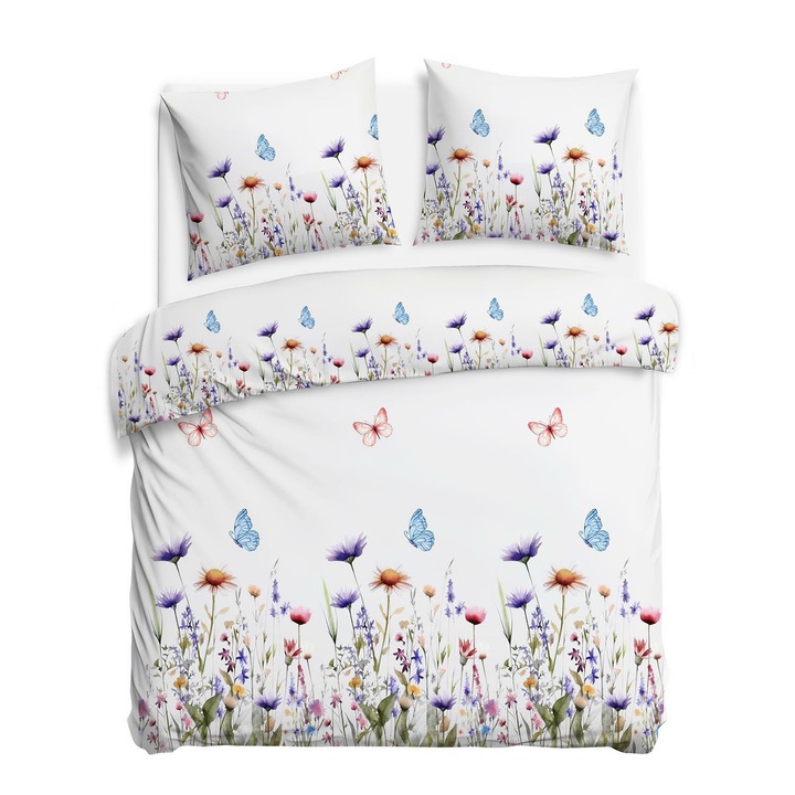 Flanelove ágyneműhuzat garnitúra, 160x200 cm, 100% flanel pamut, élénk színek, 2 párnahuzat 70x80 cm