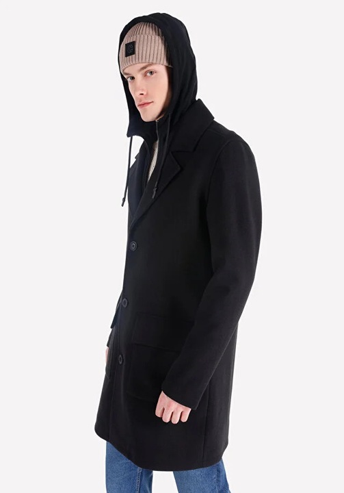 Palton de bărbați COLIN'S negru, poliester, mărime XL INTL