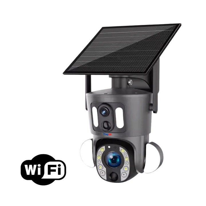 Camera de Supraveghere WiFi, Rezolutie 6MP, Alimentare Solara, ZOOM Optic 20X, Detectie Umana, IP66