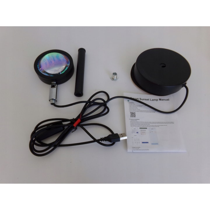 Lampa proiectoare LED Sunset, efect de apus, culori calde, dimensiuni compacte